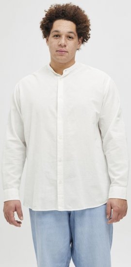 Jack & Jones Breeze Poplin Long Sleeve Shirt White - Herrenhemden - Herrenhemden in großen Größen