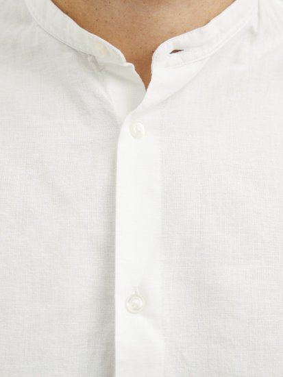 Jack & Jones Breeze Poplin Long Sleeve Shirt White - Herrenhemden - Herrenhemden in großen Größen