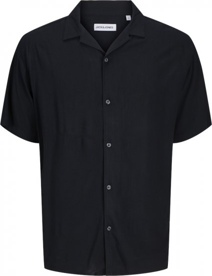 Jack & Jones Jeff Resort Shirt Black - Herrenhemden - Herrenhemden in großen Größen