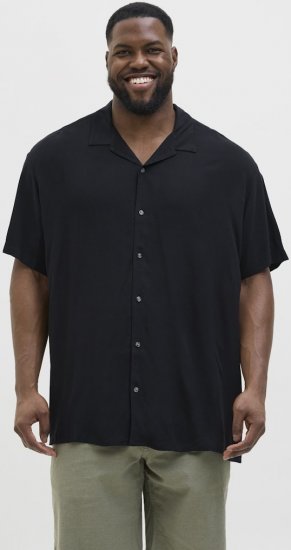 Jack & Jones Jeff Resort Shirt Black - Herrenhemden - Herrenhemden in großen Größen