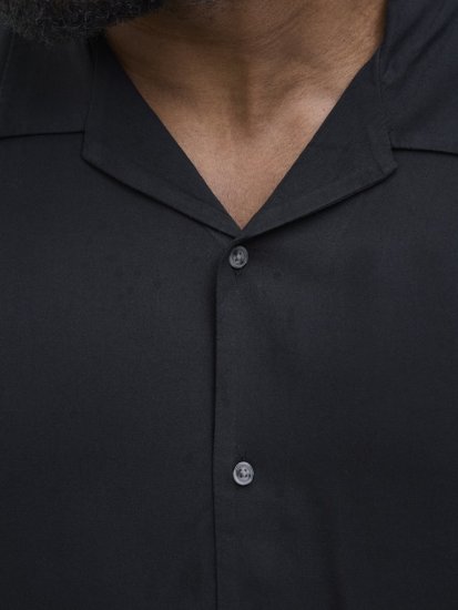 Jack & Jones Jeff Resort Shirt Black - Herrenhemden - Herrenhemden in großen Größen