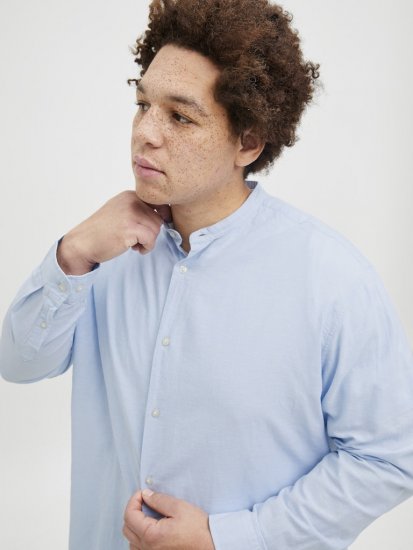 Jack & Jones Breeze Poplin Long Sleeve Shirt Chambray Blue - Herrenhemden - Herrenhemden in großen Größen