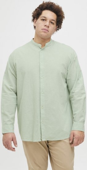 Jack & Jones Breeze Poplin Long Sleeve Shirt Iceberg Green - Herrenhemden - Herrenhemden in großen Größen