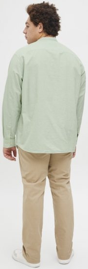 Jack & Jones Breeze Poplin Long Sleeve Shirt Iceberg Green - Herrenhemden - Herrenhemden in großen Größen