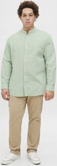 Jack & Jones Breeze Poplin Long Sleeve Shirt Iceberg Green - Herrenhemden - Herrenhemden in großen Größen