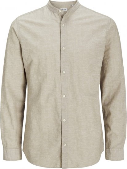 Jack & Jones Breeze Poplin Long Sleeve Shirt Beige - Herrenhemden - Herrenhemden in großen Größen