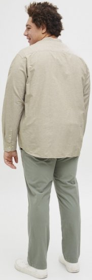 Jack & Jones Breeze Poplin Long Sleeve Shirt Beige - Herrenhemden - Herrenhemden in großen Größen
