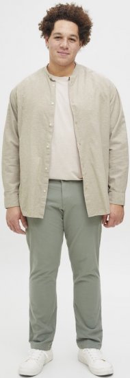 Jack & Jones Breeze Poplin Long Sleeve Shirt Beige - Herrenhemden - Herrenhemden in großen Größen