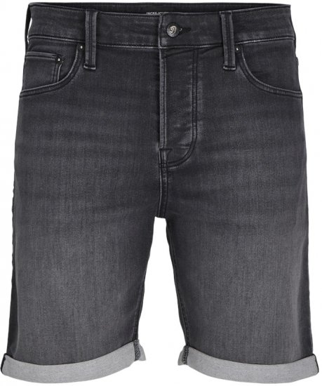 Jack & Jones Rick Con I.K. SHORTS Black Denim - Herrenshorts - Herrenshorts in großen Größen