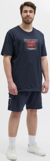 Jack & Jones Hudson Crew Neck T-Shirt Navy - Herren-T-Shirts - Herren-T-Shirts in großen Größen