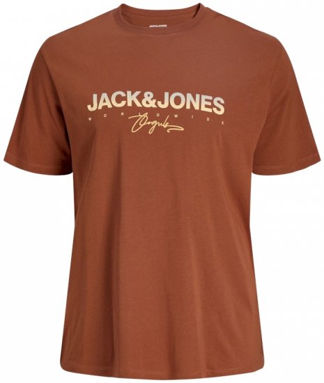 Jack & Jones Canggu Crew Neck T-Shirt Brown - Herren-T-Shirts - Herren-T-Shirts in großen Größen