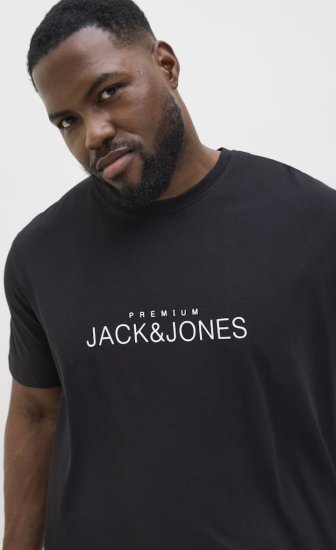 Jack & Jones Lavance Crew Neck T-Shirt Black Beauty - Herren-T-Shirts - Herren-T-Shirts in großen Größen