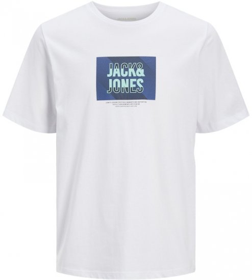 Jack & Jones Hudson Crew Neck T-Shirt White - Herren-T-Shirts - Herren-T-Shirts in großen Größen