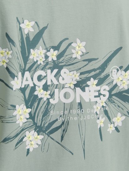 Jack & Jones Hawaii Crew Neck T-Shirt Iceberg Green - Herren-T-Shirts - Herren-T-Shirts in großen Größen