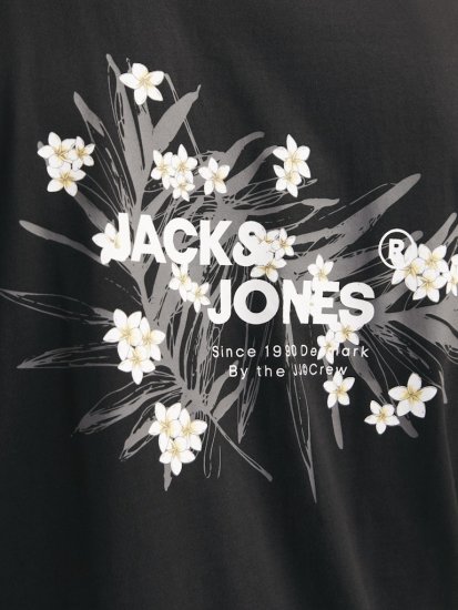 Jack & Jones Hawaii Crew Neck T-Shirt Black - Herren-T-Shirts - Herren-T-Shirts in großen Größen