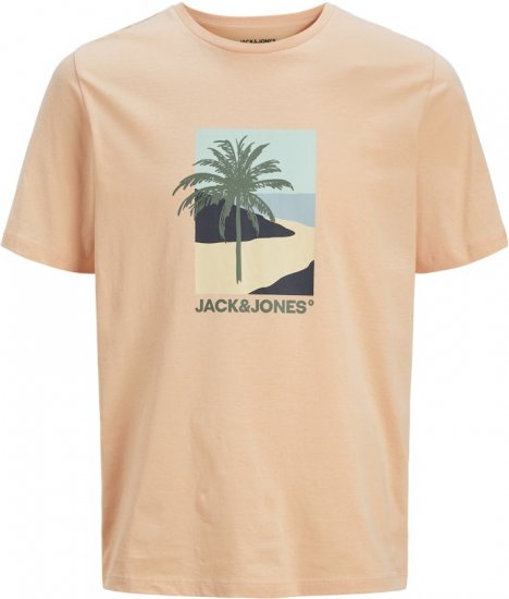 Jack & Jones Barbados Graphic Tee Light Pink - Herren-T-Shirts - Herren-T-Shirts in großen Größen