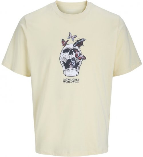 Jack & Jones Skull Coast Crew Neck T-Shirt Light Yellow - Herren-T-Shirts - Herren-T-Shirts in großen Größen