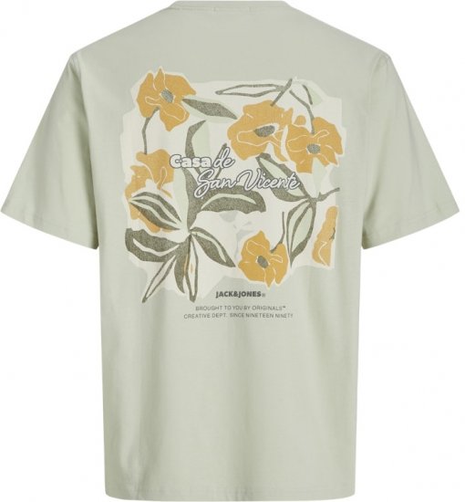 Jack & Jones Almeria Back Print T-Shirt Light Green - Herren-T-Shirts - Herren-T-Shirts in großen Größen