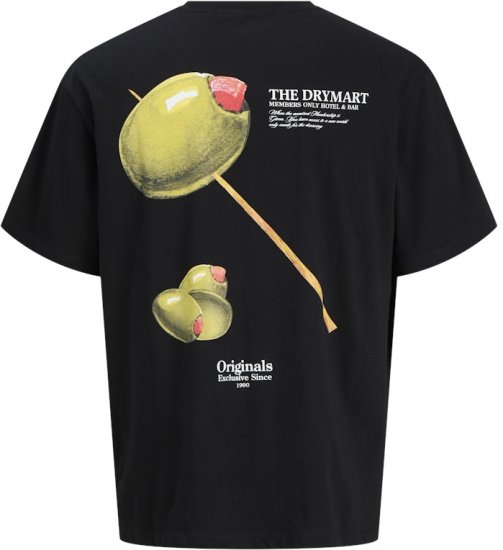 Jack & Jones Marina Crew Neck T-Shirt Black - Herren-T-Shirts - Herren-T-Shirts in großen Größen
