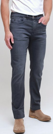 Kam Jeans Jacob Knitted Denim Reg Fit Jeans Charcoal - Herren-jeans & -hosen - Herren-Jeans & -Hosen in großen Größen
