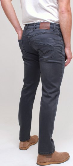 Kam Jeans Jacob Knitted Denim Reg Fit Jeans Charcoal - Herren-jeans & -hosen - Herren-Jeans & -Hosen in großen Größen