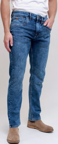 Kam Jeans Jacob Knitted Denim Reg Fit Jeans Light Wash Blue - Herren-jeans & -hosen - Herren-Jeans & -Hosen in großen Größen