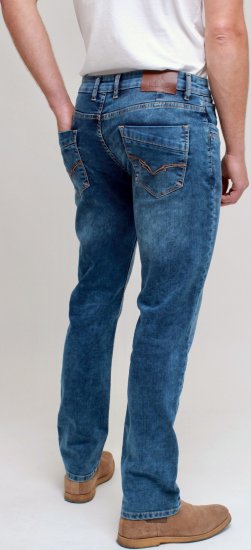 Kam Jeans Jacob Knitted Denim Reg Fit Jeans Light Wash Blue - Herren-jeans & -hosen - Herren-Jeans & -Hosen in großen Größen