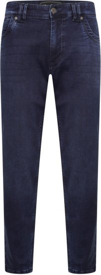 Kam Jeans Jacob Knitted Denim Reg Fit Jeans Mid Wash Blue - Herren-jeans & -hosen - Herren-Jeans & -Hosen in großen Größen