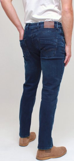 Kam Jeans Jacob Knitted Denim Reg Fit Jeans Mid Wash Blue - Herren-jeans & -hosen - Herren-Jeans & -Hosen in großen Größen