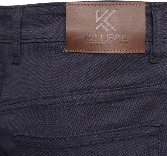 Kam Jeans 265 5 Pocket Weave Stretch Pants Navy - Herren-jeans & -hosen - Herren-Jeans & -Hosen in großen Größen