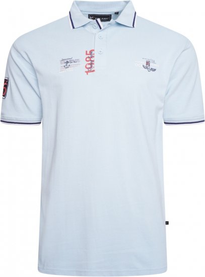 Kam Jeans 5512 1985 Racing Team Polo Blue - Polo-shirts für herren - Polo-Shirts für Herren in großen Größen