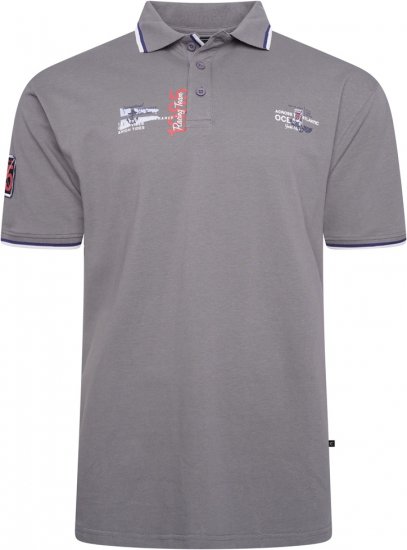 Kam Jeans 5512 1985 Racing Team Polo Shadow Grey - Polo-shirts für herren - Polo-Shirts für Herren in großen Größen