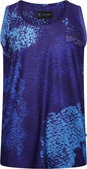 Kam Jeans AP009 Active Performance Printed Mesh Sleeveless T-Shirt Electric Blue - Herren-T-Shirts - Herren-T-Shirts in großen Größen