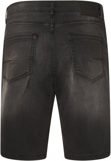 Kam Jeans NUNEZ2 Knitted Denim Stretch Shorts Charcoal - Herrenshorts - Herrenshorts in großen Größen