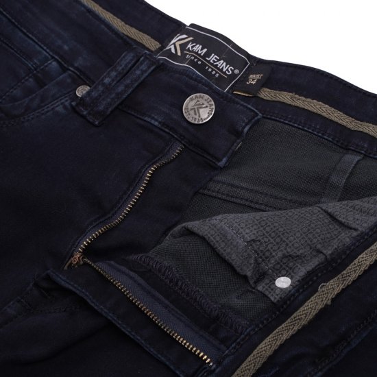 Kam Jeans Pepe Knitted Denim Shorts Blue-Black - Herrenshorts - Herrenshorts in großen Größen