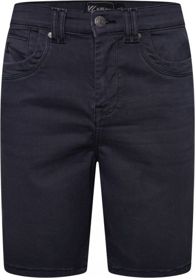 Kam Jeans Pepe Knitted Denim Shorts Charcoal - Herrenshorts - Herrenshorts in großen Größen