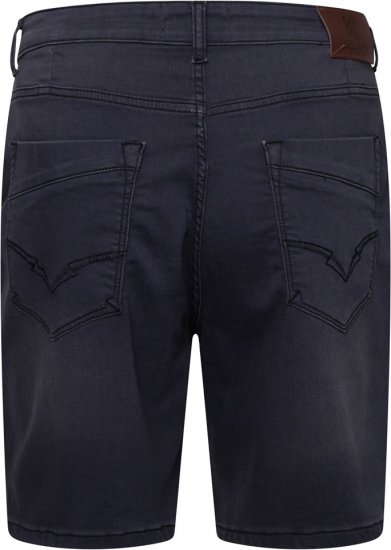 Kam Jeans Pepe Knitted Denim Shorts Charcoal - Herrenshorts - Herrenshorts in großen Größen