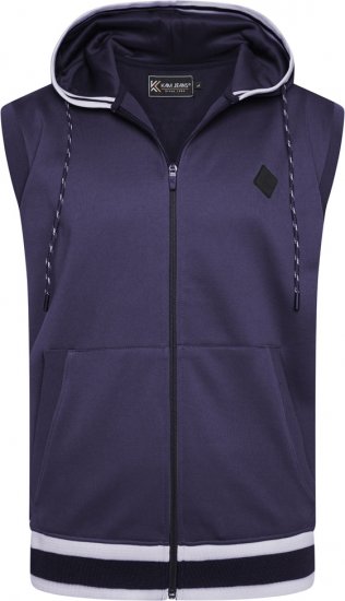 Kam Jeans TS005 Retro Tracky Set (Shorts/Sleeveless Hoodie) Navy - Trainingsanzüge - Trainingsanzüge/Jogginganzüge herren große größen