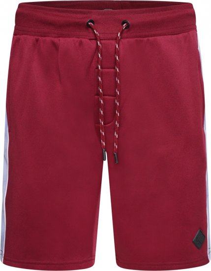 Kam Jeans TS006 Retro Pannelled Tracky Set (Shorts/Sleeveless Hoodie) Red - Trainingsanzüge - Trainingsanzüge/Jogginganzüge herren große größen