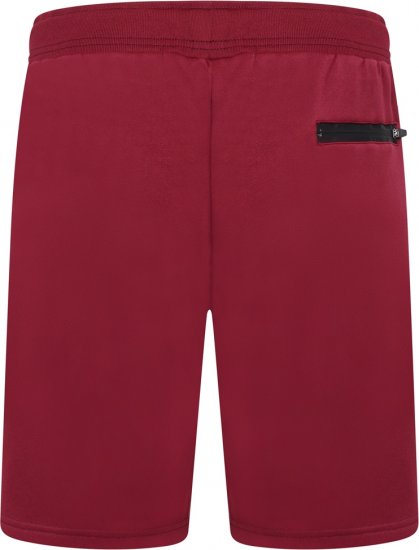 Kam Jeans TS006 Retro Pannelled Tracky Set (Shorts/Sleeveless Hoodie) Red - Trainingsanzüge - Trainingsanzüge/Jogginganzüge herren große größen