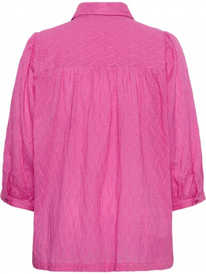 Kaffe Curve Gabby Hemd mit verkürzten Ärmeln Pink - Hemdblusen - 