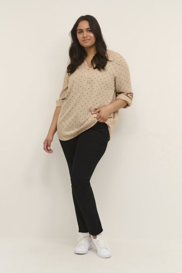 Kaffe Curve Joy Bluse Nomad/Schwarz Gepunktet - Blusen & Tuniken - 