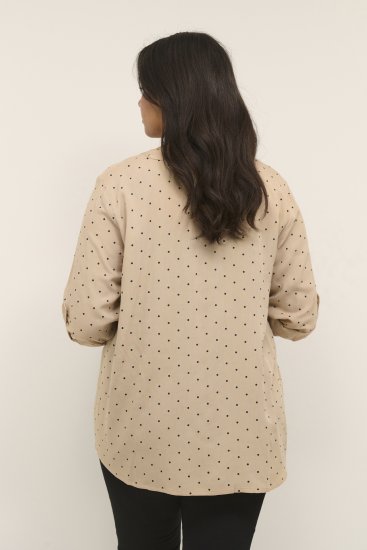 Kaffe Curve Joy Bluse Nomad/Schwarz Gepunktet - Blusen & Tuniken - 