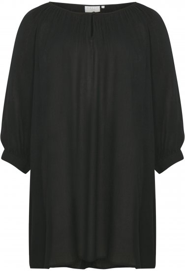 Kaffe Curve Ami 3/4-Arm Tunika Tiefschwarz - T-Shirts - 