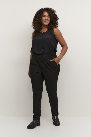 Kaffe Curve Jia Hose Tiefschwarz - Jeans & Hosen in Großen Größen – Plus Size - 