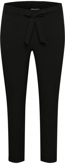 Kaffe Curve Jia Hose mit Gürtel Tiefschwarz - Jeans & Hosen in Großen Größen – Plus Size - 