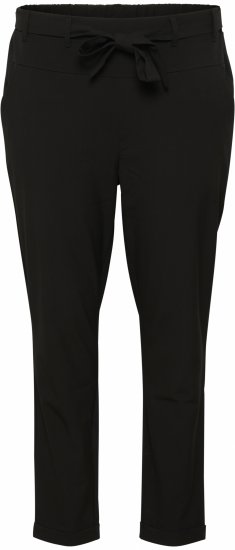 Kaffe Curve Jia Hose mit Gürtel Tiefschwarz - Jeans & Hosen in Großen Größen – Plus Size - 