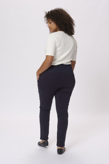Kaffe Curve Jia Hose mit Gürtel Mitternachtsmarine - Jeans & Hosen in Großen Größen – Plus Size - 