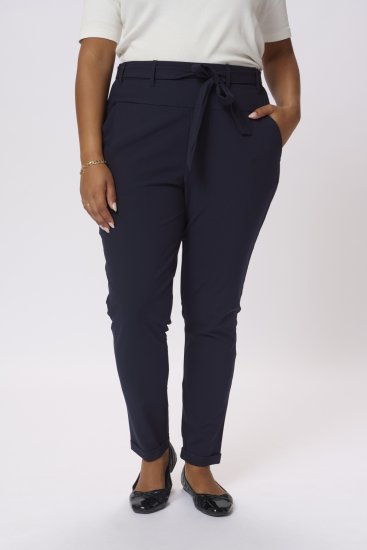 Kaffe Curve Jia Hose mit Gürtel Mitternachtsmarine - Jeans & Hosen in Großen Größen – Plus Size - 
