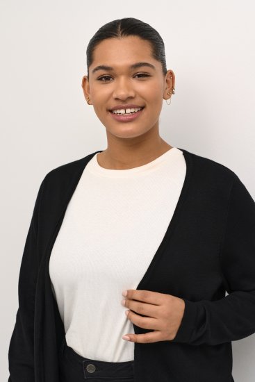 Kaffe Curve Farsia Strickjacke Tiefschwarz - Hoodies & Sweatshirts - 